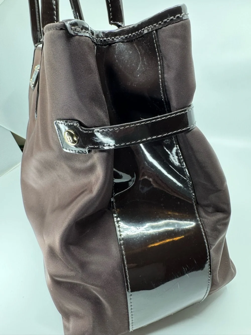 kate spade Brown Nylon Tote with Glossy Trim - Picture 3 of 6